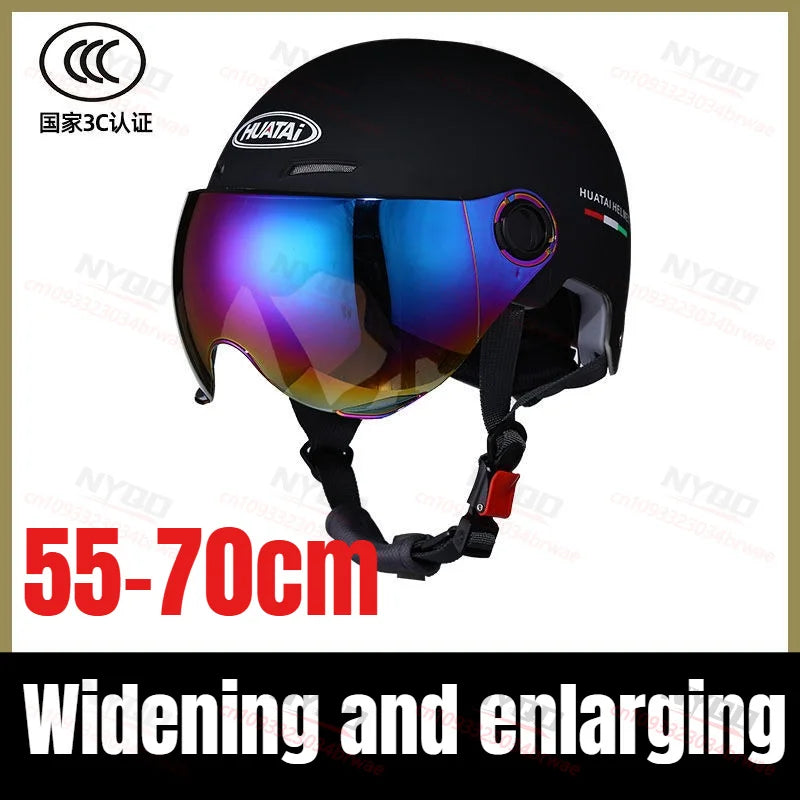 70cm Oversized Electric Bicycle Motorcycle Helmet, Increased Head Circumference, Summer Sun Protection Riding Safety Helmet