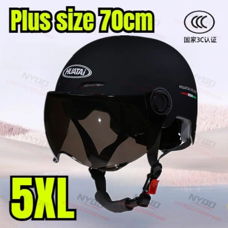 70cm Oversized Electric Bicycle Motorcycle Helmet, Increased Head Circumference, Summer Sun Protection Riding Safety Helmet