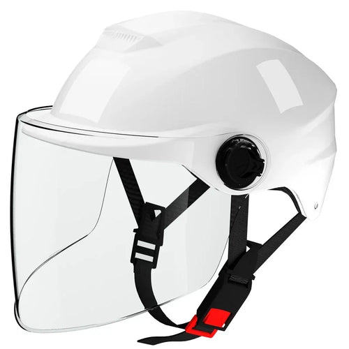 Electric Bike Half-Shell Helmet with Sun Protection – Unisex All-Season Riding Cap